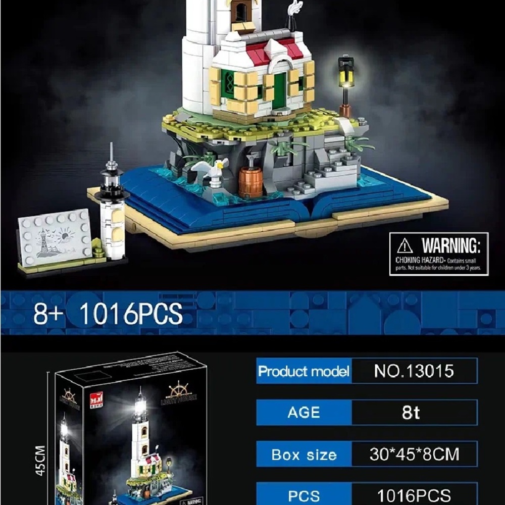 Magic Castle Lighthouse Building Set with Revolving Light Feature (1016pcs) NIB - Picture 10 of 12